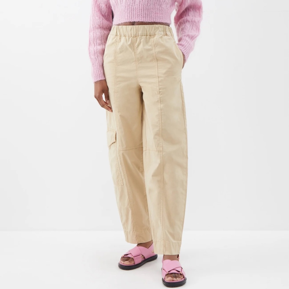 Ganni Tan Cargo Pants
